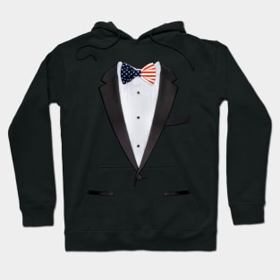 American Flag Bow Tie Funny Tuxedo T-shirt Hoodie